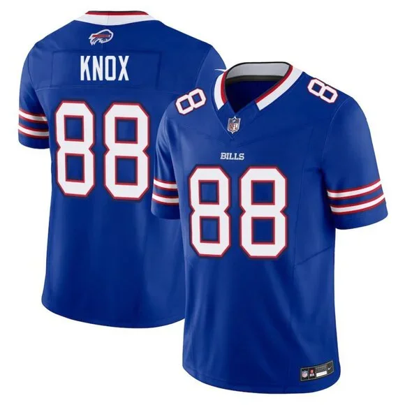 Mens Youths Optional For Dawson Knox Blue Stitched Jersey Vapor Royal